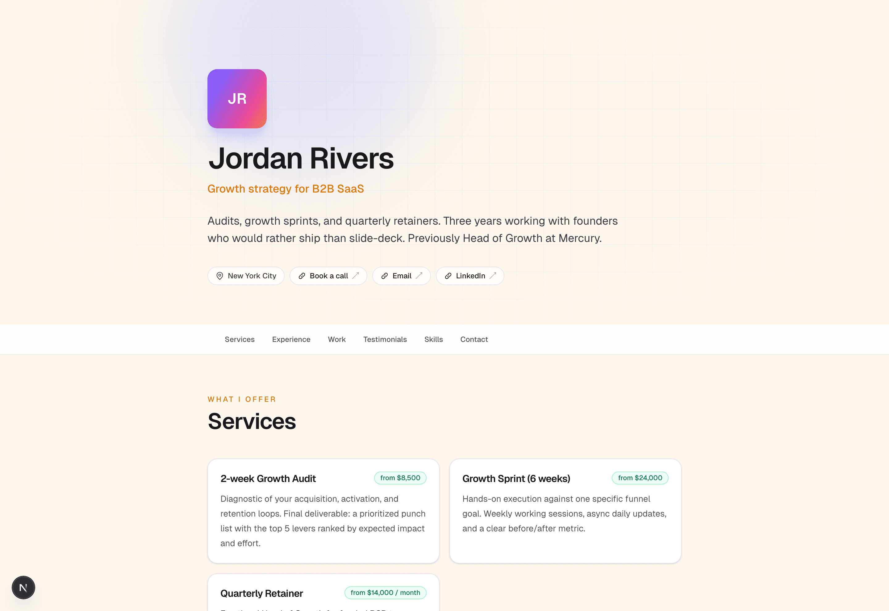 Jordan Rivers's FolioGen portfolio
